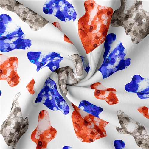4th of July Patriotic Double Brushed Polyester Fabric Jersey Stretchy Soft Polyester Stretch Fabric