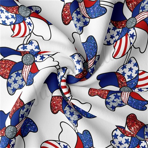 4th of July Patriotic Double Brushed Polyester Fabric Jersey Stretchy Soft Polyester Stretch Fabric