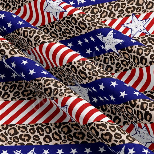 4th of July Patriotic Double Brushed Polyester Fabric Jersey Stretchy Soft Polyester Stretch Fabric