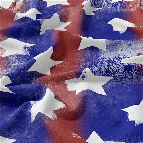 4th of July Patriotic Double Brushed Polyester Fabric Jersey Stretchy Soft Polyester Stretch Fabric