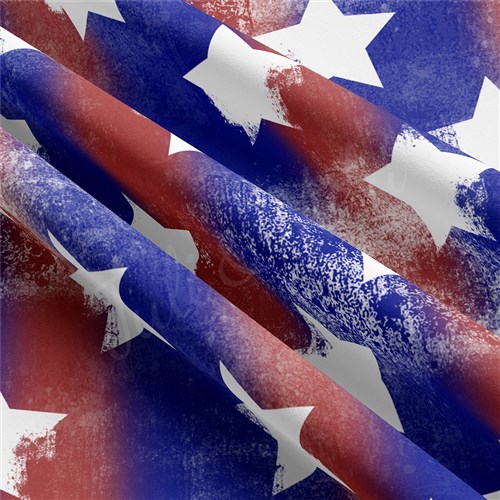 4th of July Patriotic Double Brushed Polyester Fabric Jersey Stretchy Soft Polyester Stretch Fabric