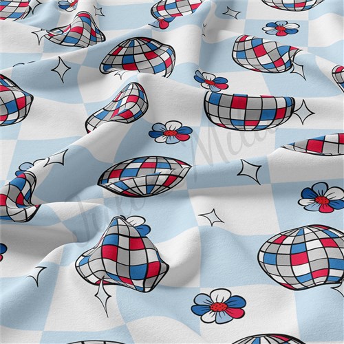 4th of July Patriotic Double Brushed Polyester Fabric Jersey Stretchy Soft Polyester Stretch Fabric