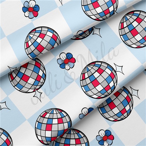 4th of July Patriotic Double Brushed Polyester Fabric Jersey Stretchy Soft Polyester Stretch Fabric
