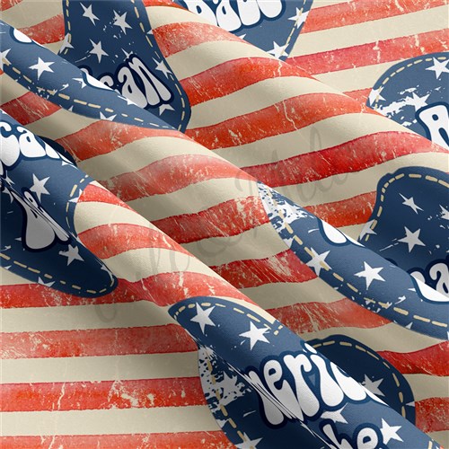 4th of July Patriotic Double Brushed Polyester Fabric Jersey Stretchy Soft Polyester Stretch Fabric