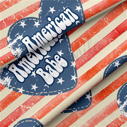 4th of July Patriotic Double Brushed Polyester Fabric Jersey Stretchy Soft Polyester Stretch Fabric