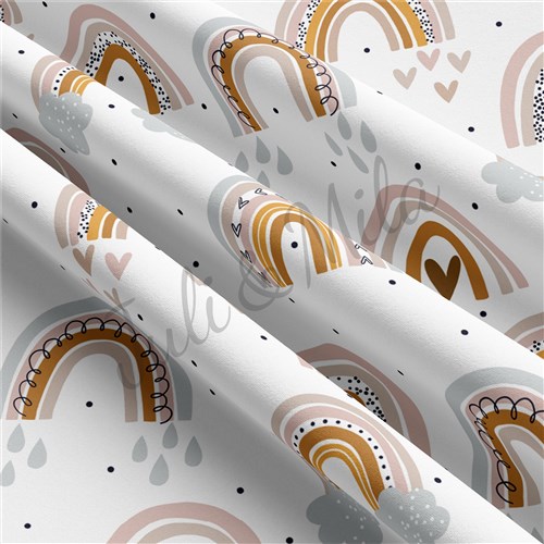Rainbow (R6) Double Brushed Polyester Fabric Jersey Stretchy Soft Polyester Stretch Fabric