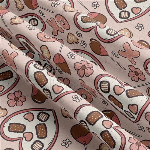 Valentine's Day Double Brushed Polyester Fabric Jersey Stretchy Soft Polyester Stretch Fabric
