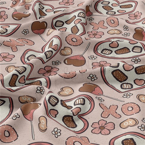 Valentine's Day Double Brushed Polyester Fabric Jersey Stretchy Soft Polyester Stretch Fabric
