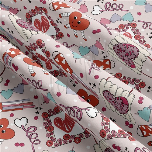 Valentine's Day Double Brushed Polyester Fabric Jersey Stretchy Soft Polyester Stretch Fabric