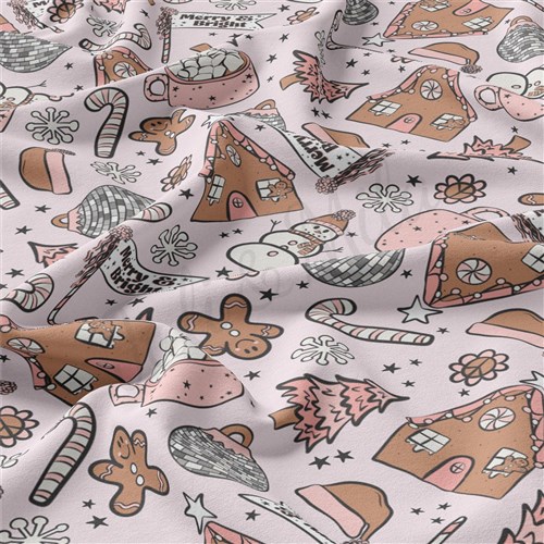 Christmas Double Brushed Polyester Fabric Jersey Stretchy Soft Polyester Stretch Fabric