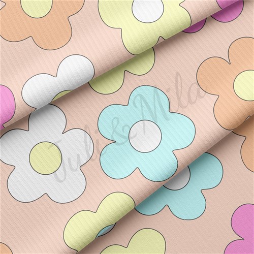 Floral Rib Knit Fabric, RBK1500 & Get a Free $89.99 Embroidery Bundle