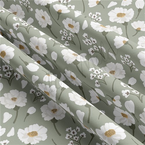 Floral Flowers Double Brushed Polyester Fabric Jersey Stretchy Soft Polyester Stretch Fabric