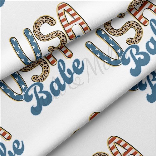 4th of July Patriotic Double Brushed Polyester Fabric Jersey Stretchy Soft Polyester Stretch Fabric