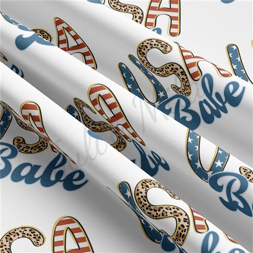 4th of July Patriotic Double Brushed Polyester Fabric Jersey Stretchy Soft Polyester Stretch Fabric