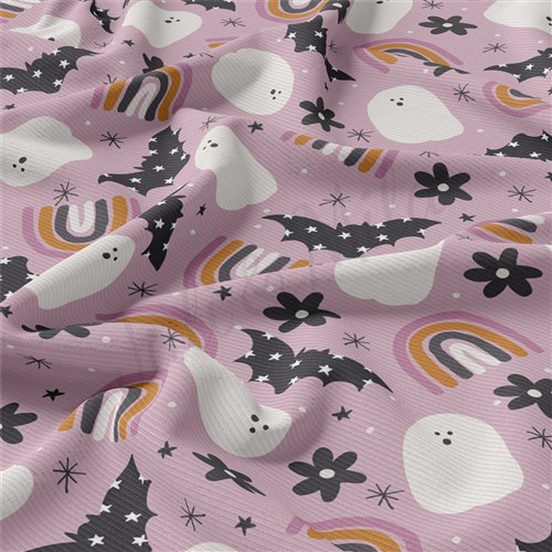 Autumn Fall Halloween Rib Knit Fabric, RBK1836 & Get a Free $89.99 Embroidery Bundle