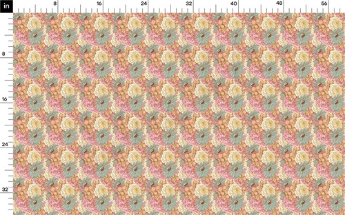 Floral Floral Flowers Double Brushed Polyester Fabric Jersey Stretchy Soft Polyester Stretch Fabric