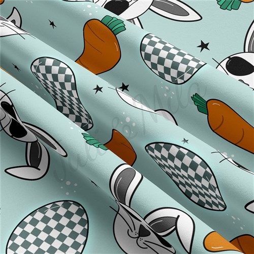 Easter Double Brushed Polyester Fabric Jersey Stretchy Soft Polyester Stretch Fabric