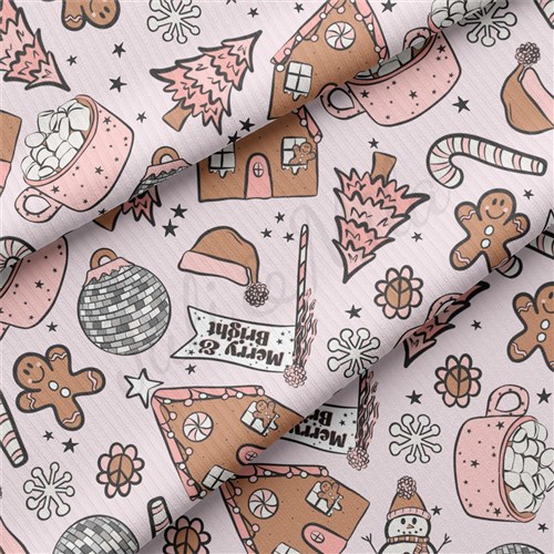 Christmas Rib Knit Fabric, RBK2041 & Get a Free $89.99 Embroidery Bundle