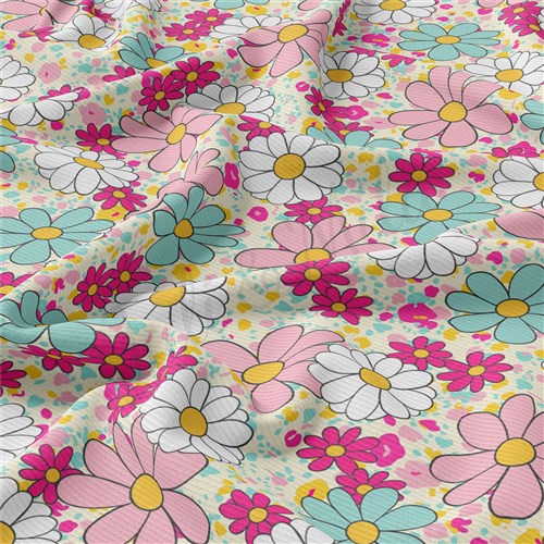 Floral Rib Knit Fabric, RBK1569 & Get a Free $89.99 Embroidery Bundle