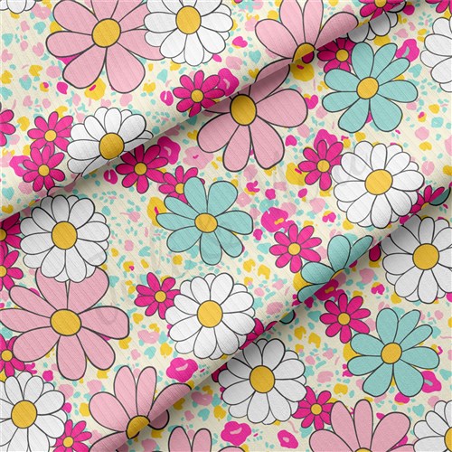 Floral Rib Knit Fabric, RBK1569 & Get a Free $89.99 Embroidery Bundle