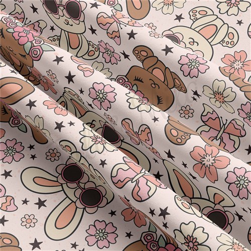 Easter Double Brushed Polyester Fabric Jersey Stretchy Soft Polyester Stretch Fabric