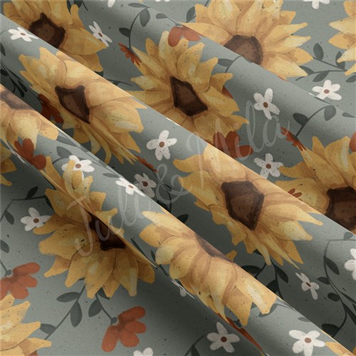 DBPsunflowers Double Brushed Polyester Fabric Jersey Stretchy Soft Polyester Stretch Fabric