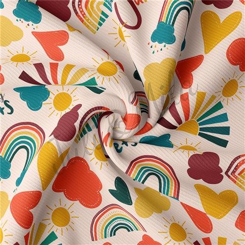 Rib Knit Fabric, Rainbow9 & Get a Free $89.99 Embroidery Bundle