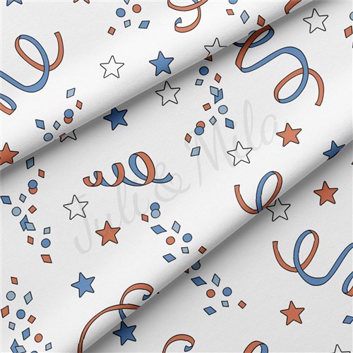 4th of July Patriotic Double Brushed Polyester Fabric Jersey Stretchy Soft Polyester Stretch Fabric