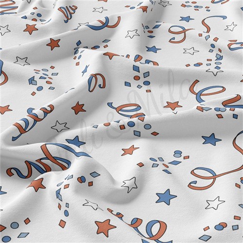 4th of July Patriotic Double Brushed Polyester Fabric Jersey Stretchy Soft Polyester Stretch Fabric