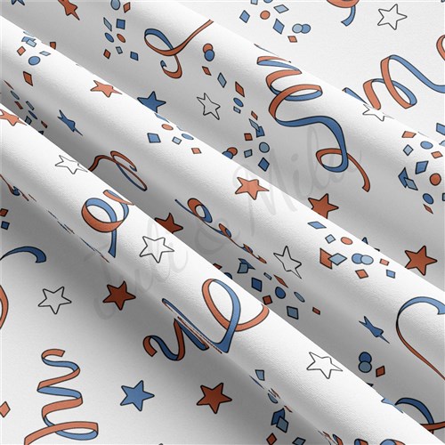 4th of July Patriotic Double Brushed Polyester Fabric Jersey Stretchy Soft Polyester Stretch Fabric