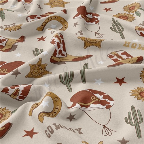 Boho Western Double Brushed Polyester Fabric Jersey Stretchy Soft Polyester Stretch Fabric