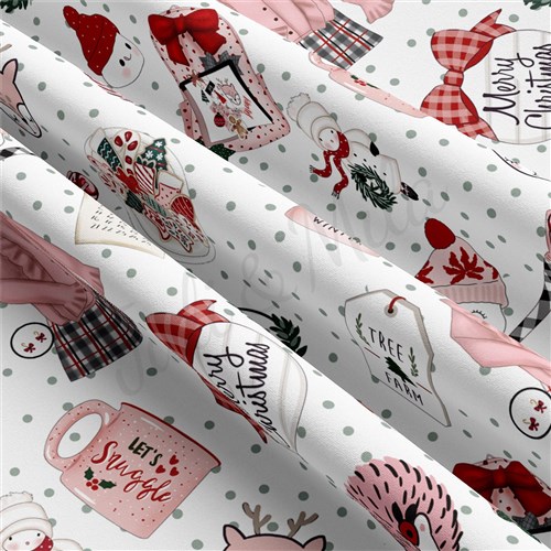 Christmas Double Brushed Polyester Fabric Jersey Stretchy Soft Polyester Stretch Fabric