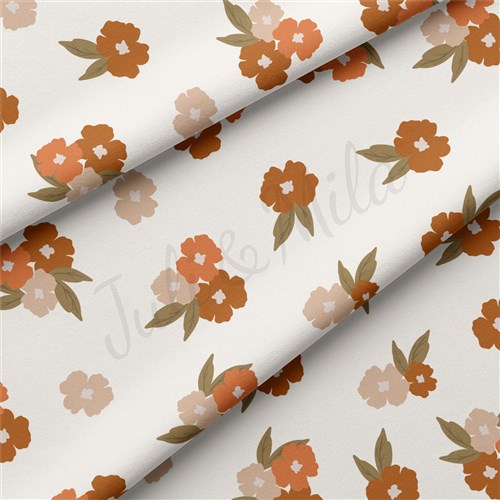 Floral Double Brushed Polyester Fabric Jersey Stretchy Soft Polyester Stretch Fabric