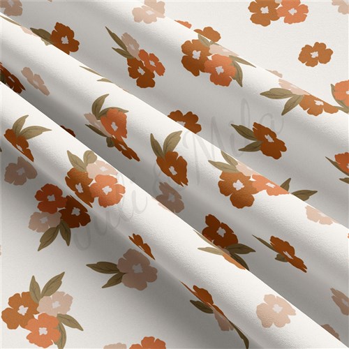 Floral Double Brushed Polyester Fabric Jersey Stretchy Soft Polyester Stretch Fabric