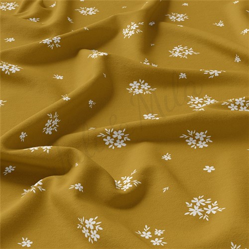 Floral Double Brushed Polyester Fabric Jersey Stretchy Soft Polyester Stretch Fabric