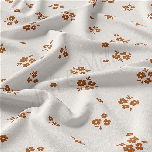Floral Double Brushed Polyester Fabric Jersey Stretchy Soft Polyester Stretch Fabric