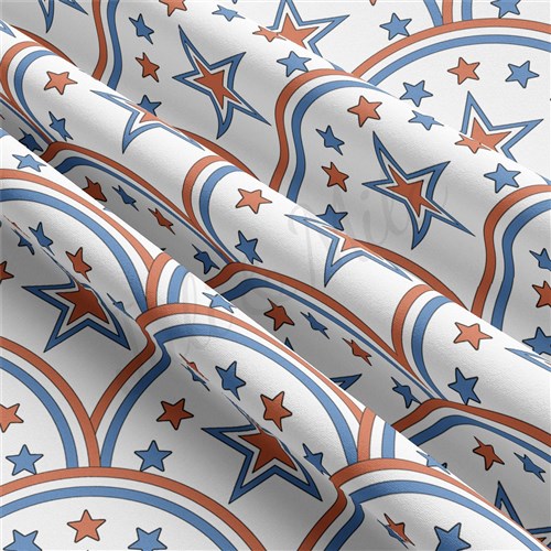 4th of July Patriotic Double Brushed Polyester Fabric Jersey Stretchy Soft Polyester Stretch Fabric