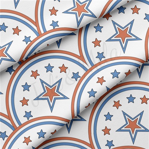 4th of July Patriotic Double Brushed Polyester Fabric Jersey Stretchy Soft Polyester Stretch Fabric