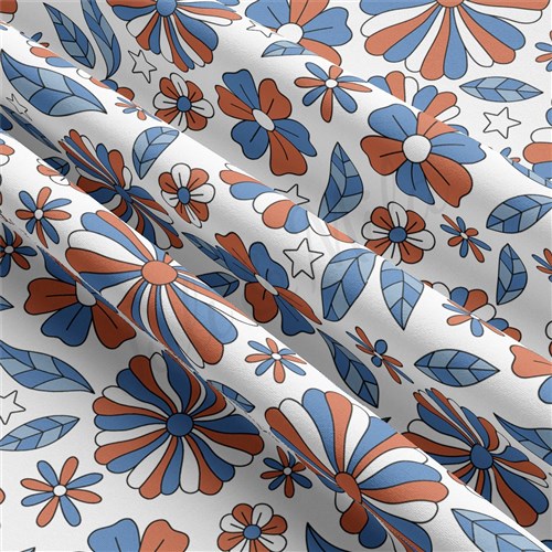 4th of July Patriotic Double Brushed Polyester Fabric Jersey Stretchy Soft Polyester Stretch Fabric