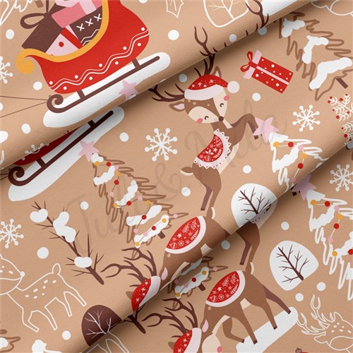 Christmas Double Brushed Polyester Fabric Jersey Stretchy Soft Polyester Stretch Fabric