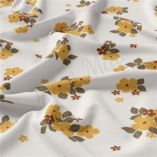 Floral Double Brushed Polyester Fabric Jersey Stretchy Soft Polyester Stretch Fabric