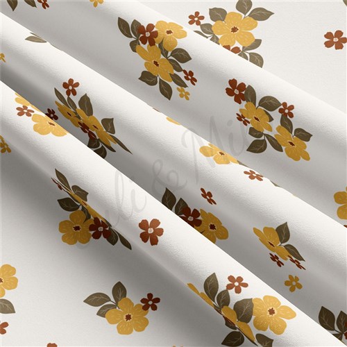Floral Double Brushed Polyester Fabric Jersey Stretchy Soft Polyester Stretch Fabric