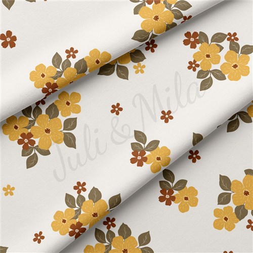 Floral Double Brushed Polyester Fabric Jersey Stretchy Soft Polyester Stretch Fabric
