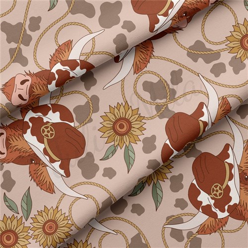 Boho Western Double Brushed Polyester Fabric Jersey Stretchy Soft Polyester Stretch Fabric