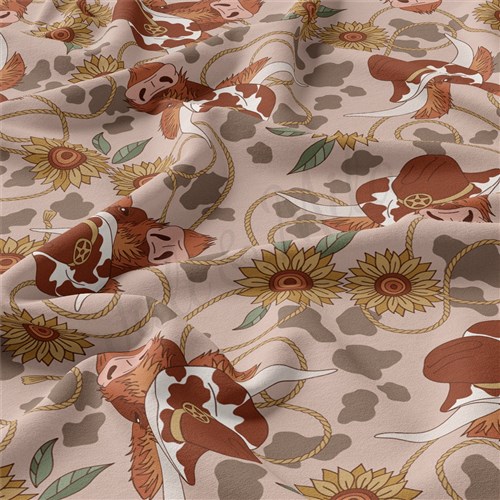 Boho Western Double Brushed Polyester Fabric Jersey Stretchy Soft Polyester Stretch Fabric