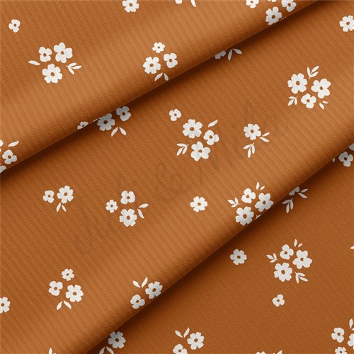 Floral Rib Knit Fabric, RBK2161 & Get a Free $89.99 Embroidery Bundle