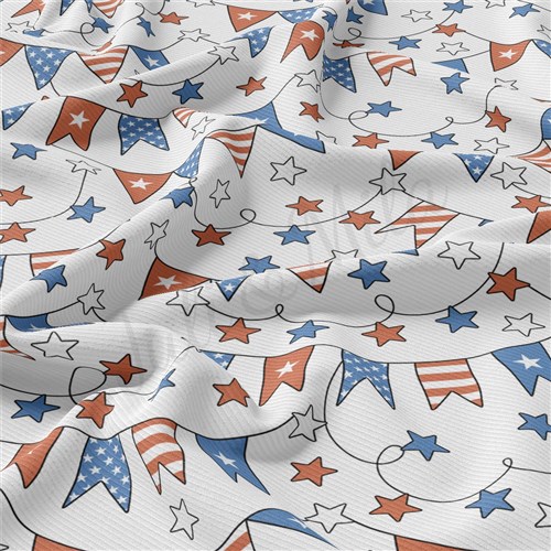 4th of July Patriotic Rib Knit Fabric, RBK2189 & Get a Free $89.99 Embroidery Bundle