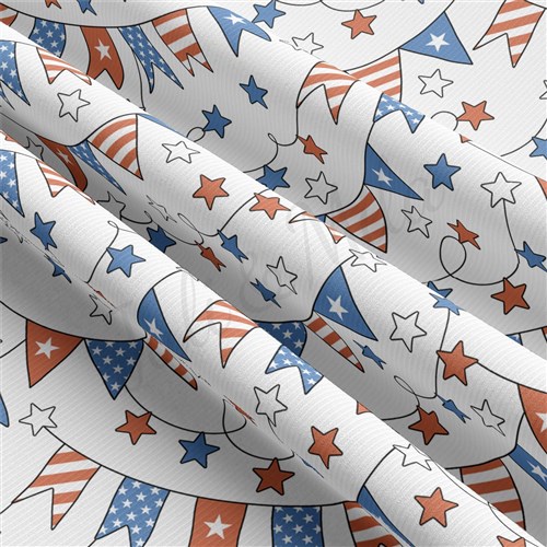 4th of July Patriotic Rib Knit Fabric, RBK2189 & Get a Free $89.99 Embroidery Bundle