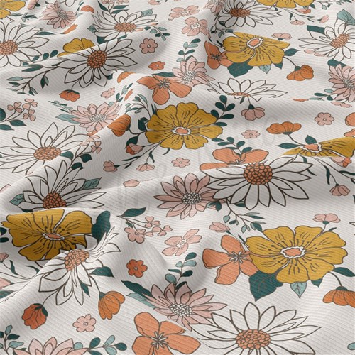 Floral Rib Knit Fabric, RBK2195 & Get a Free $89.99 Embroidery Bundle