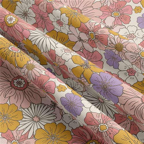 Floral Rib Knit Fabric, RBK2196 & Get a Free $89.99 Embroidery Bundle